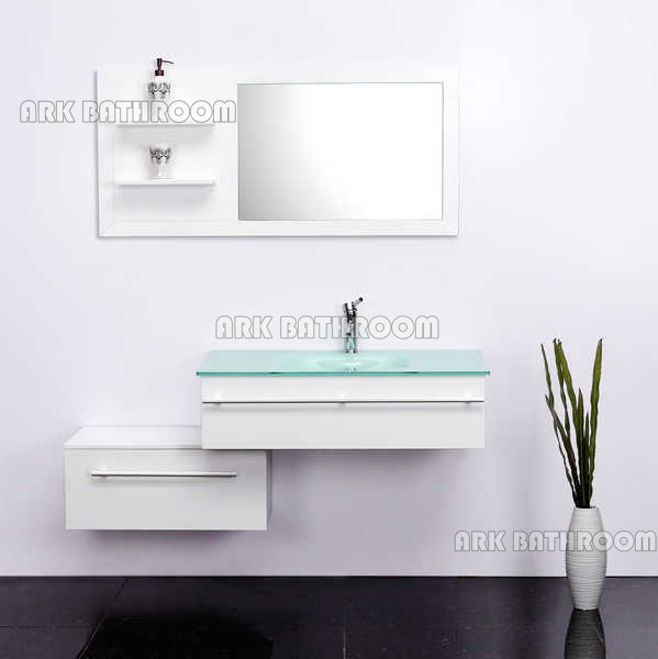 Modern bathroom vanities sets MDF bathroom vanity sink REU009-130W