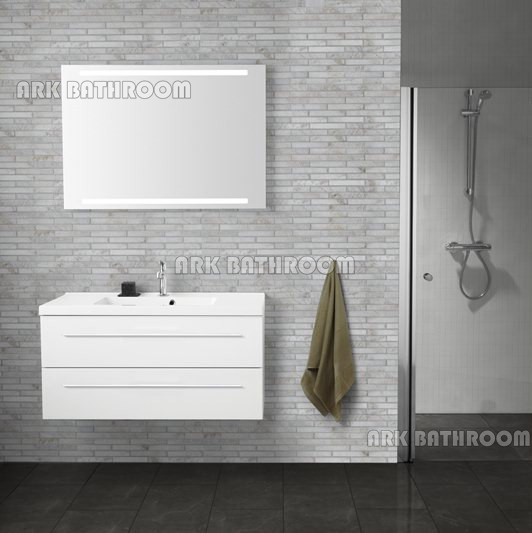 Meuble de salle de bain lavabo moderne REU019-100W