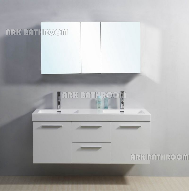 Armoire de salle de bain MFC vanité de salle de bain en mélamine Laminé RMF027-120B