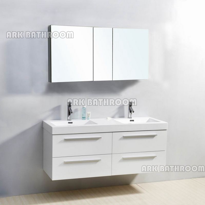 Armoire de salle de bain MFC vanité de salle de bain en mélamine Laminé RMF028-120B