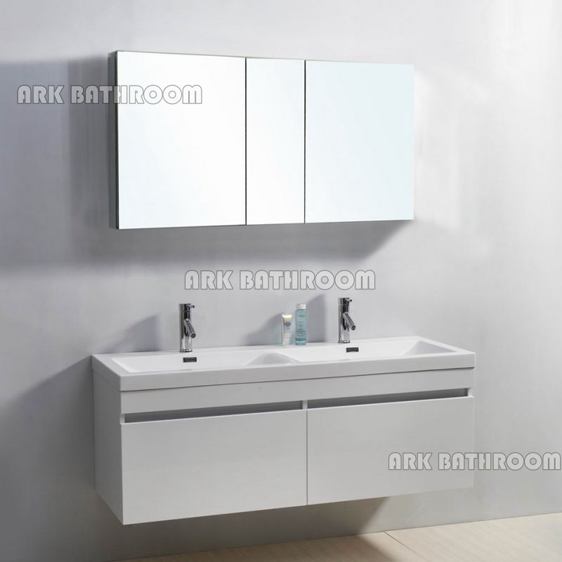 Armoire de salle de bain MFC vanité de salle de bain en mélamine laminé RMF029-120B