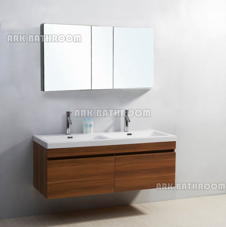 Armoire de salle de bain MFC vanité de salle de bain en mélamine Laminé RMF029-120C