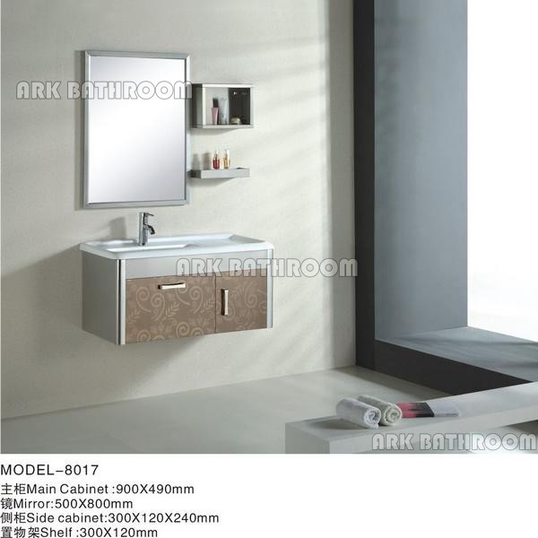 304 Stainless steel bathroom vanities Cheap bathroom cabinets 8017