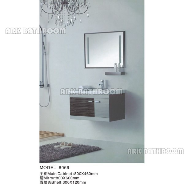 Stainless steel bathroom furniture 80cm bath cabinets 8069