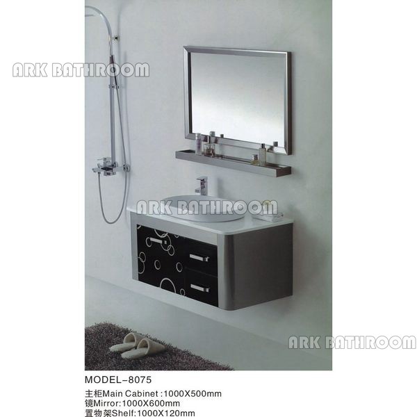 Muebles de baño de acero inoxidable Gabinetes de baño chinos 8075