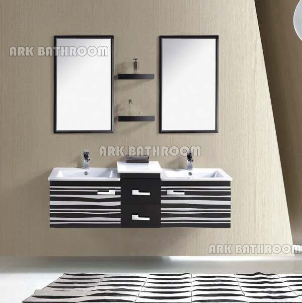 Double Stainless steel bathroom vanity Chinese Modern bathroom cabinets  RSL8801-140