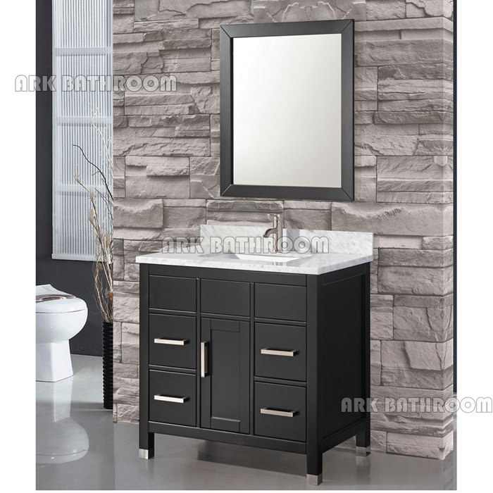 24” 30” Piso baño vanidades gabinetes de baño de mármol superior RU324-24E