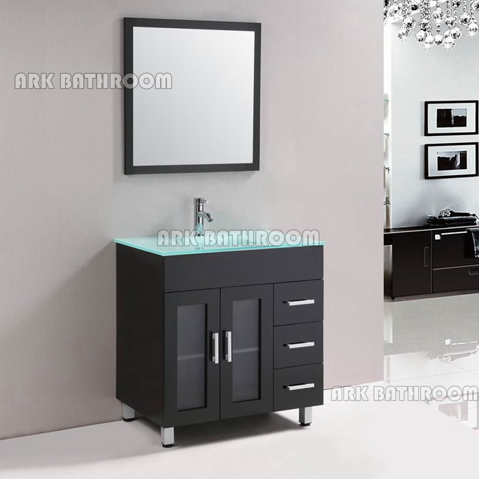 Floor Standing Bathroom Vanities Solid wood bathroom cabinet T9109