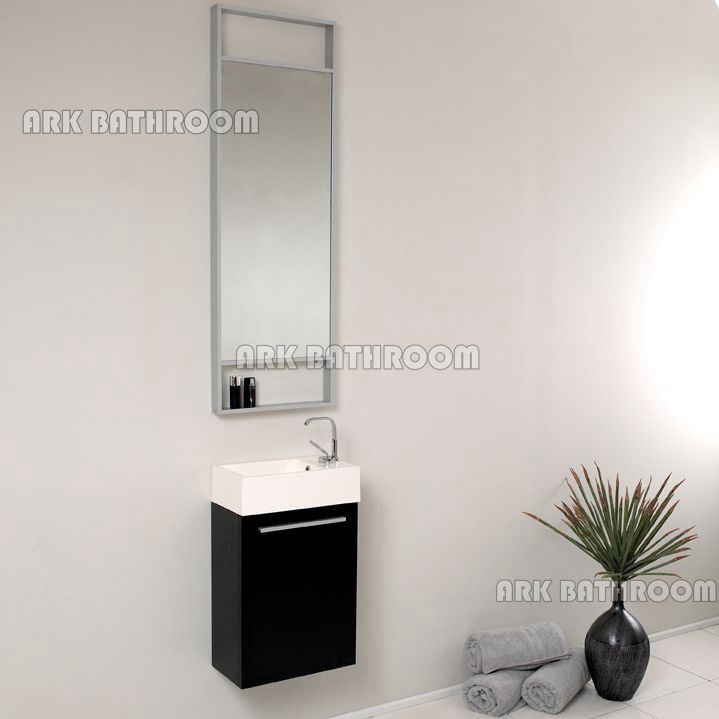 Mobile bagno angolare con doppio lavabo A5063