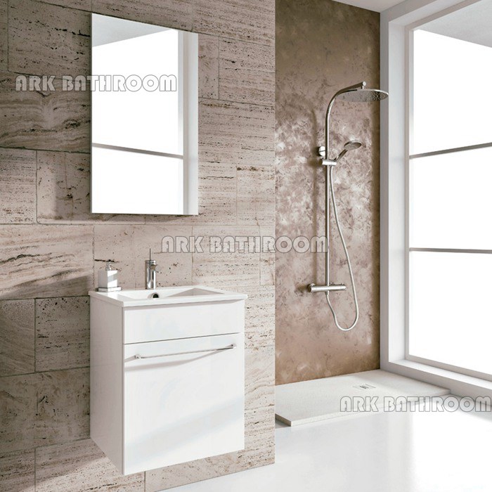 Mobile bagno moderno specchio mobile accessori bagno mobile bagno bianco A5239