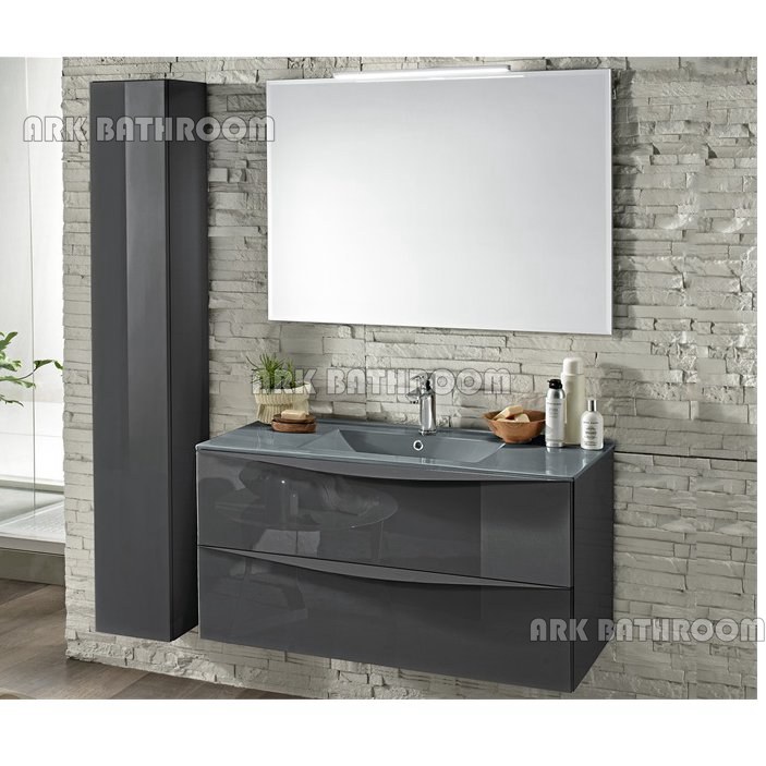 vanité de salle de bains blanc miroir hautes armoires de salle de bain A5244S