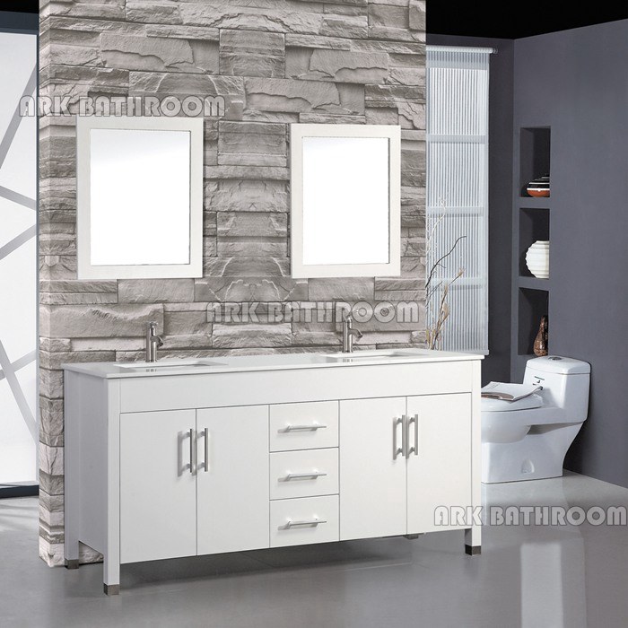 60” 72” Piso del baño armarios de baño vanidades blanca Espresso RU323-60W