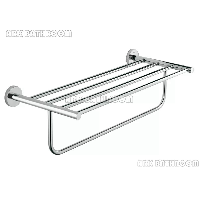 accesorios de baño de latón barra de toalla de acero inoxidable TB002 Estante de cristal